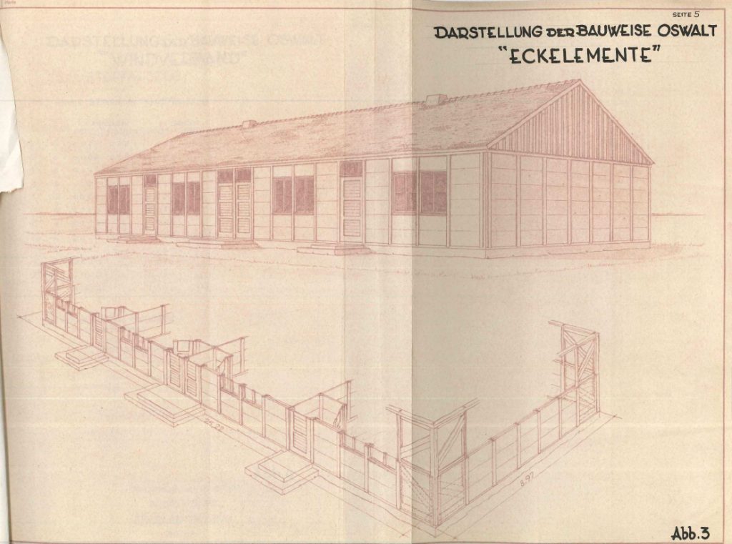 Abbildung aus der Broschüre »Neuzeitliches Bauen – Die Bauweise Oswalt – 1944–1945«